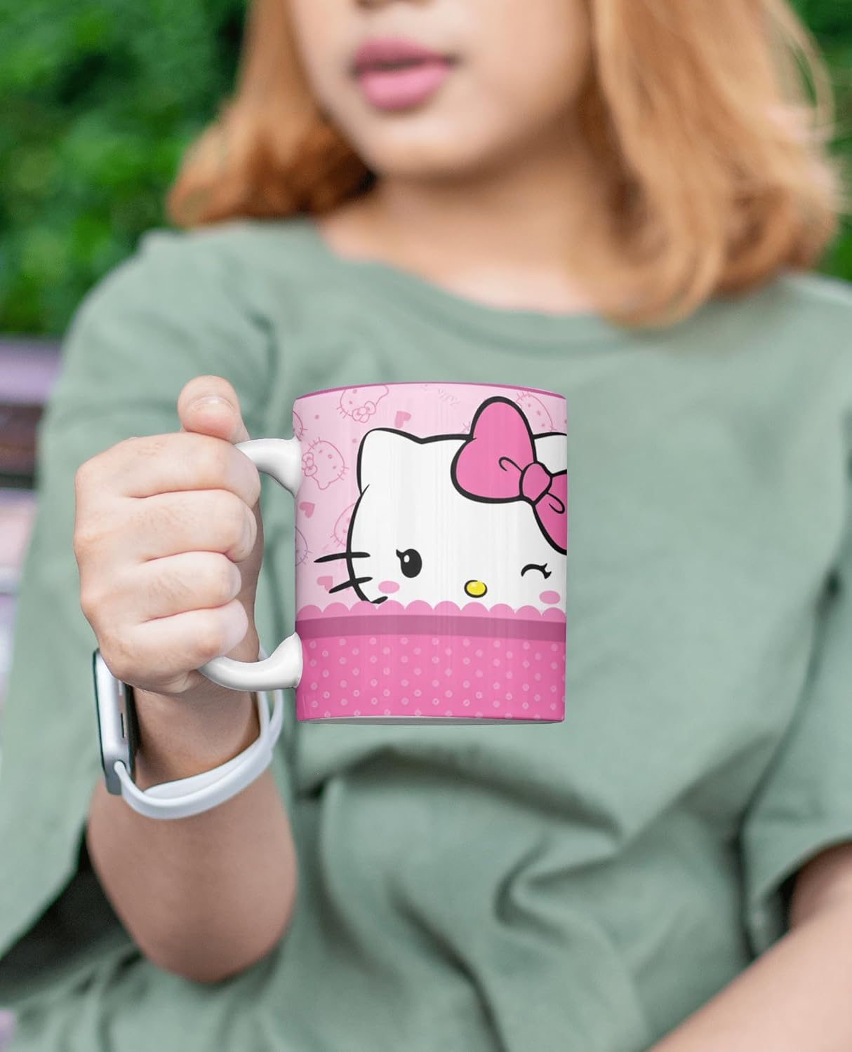 Cute Kitty Ceramic Mug 325ml – Hello Kitty Gift for Kids & Girls