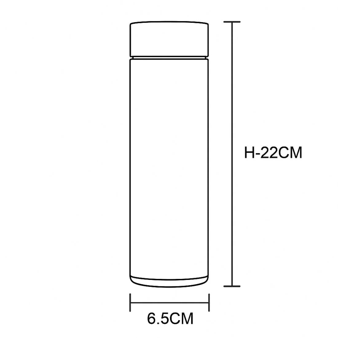 Personalised 500ml LED Temperature Stainless Steel Bottle with Name