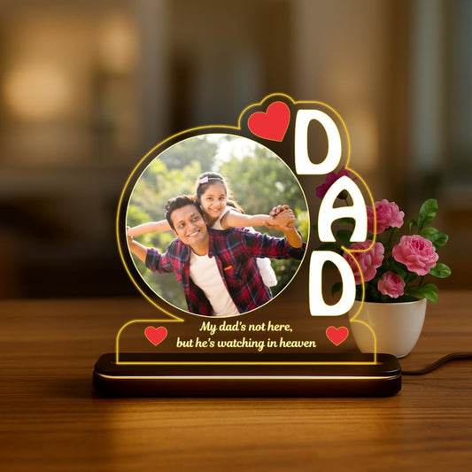 Personalized Acrylic LED Dad Memorial Frame with Photo