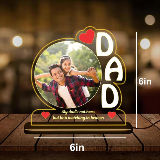 Personalized Acrylic LED Dad Memorial Frame with Photo