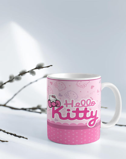 Cute Kitty Ceramic Mug 325ml – Hello Kitty Gift for Kids & Girls