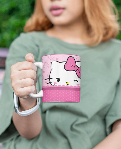 Cute Kitty Ceramic Mug 325ml – Hello Kitty Gift for Kids & Girls