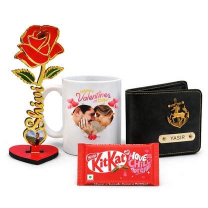 4 in 1 Customized Romantic Gift Combo with Photo & Name