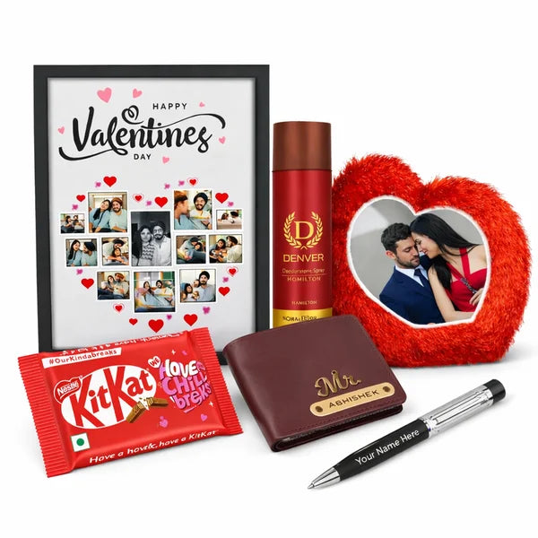 6 in 1 Personalized Valentine Gift Combo with Photo & Name