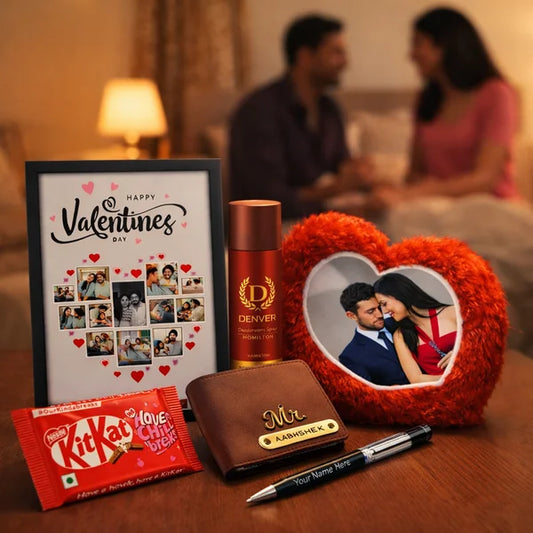 6 in 1 Personalized Valentine Gift Combo with Photo & Name