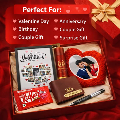 6 in 1 Personalized Valentine Gift Combo with Photo & Name