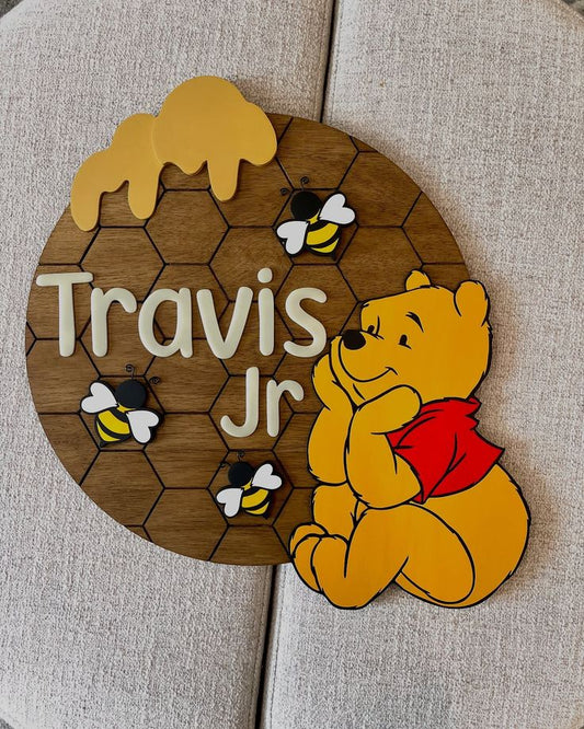 Personalized Kids Room Name Plate – 3D Door Hanging
