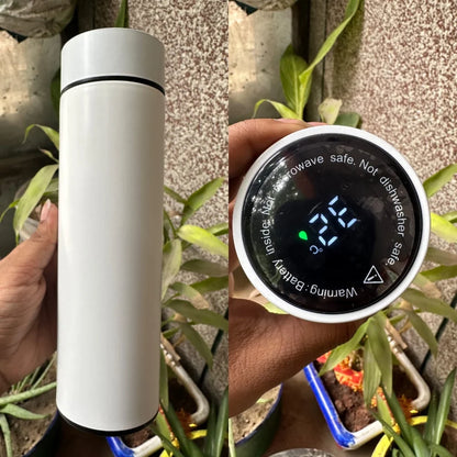 Personalised 500ml LED Temperature Stainless Steel Bottle with Name